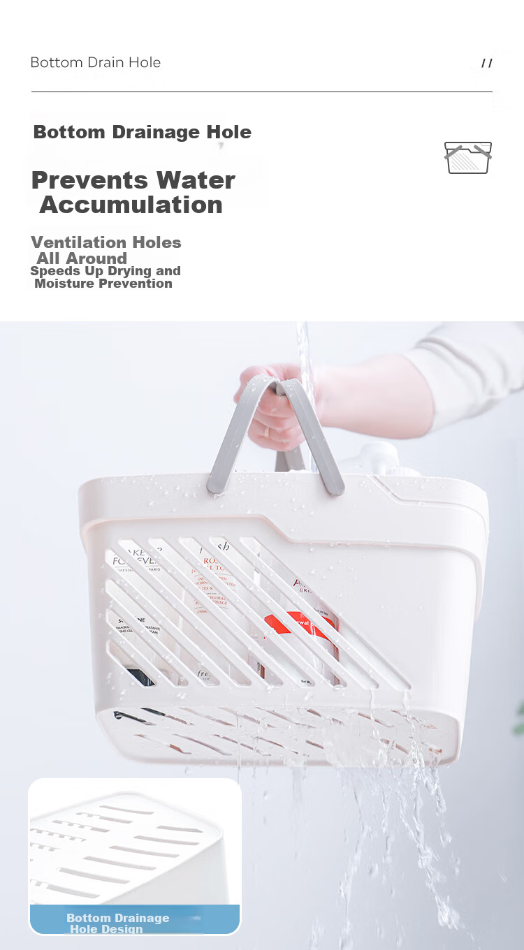 Xitianlong Large Bathroom Laundry Hamper, Household Plastic Laundry Basket, Clothes Storage Rack, Toy Storage Basket with Handle 4
