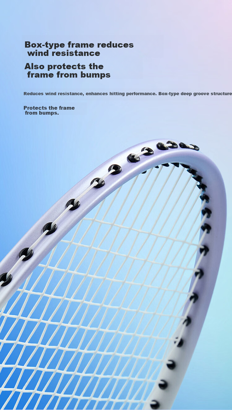 ANTA Badminton Racket Set Lightweight Durable Beginner Rackets Black Blue + Black Red 5