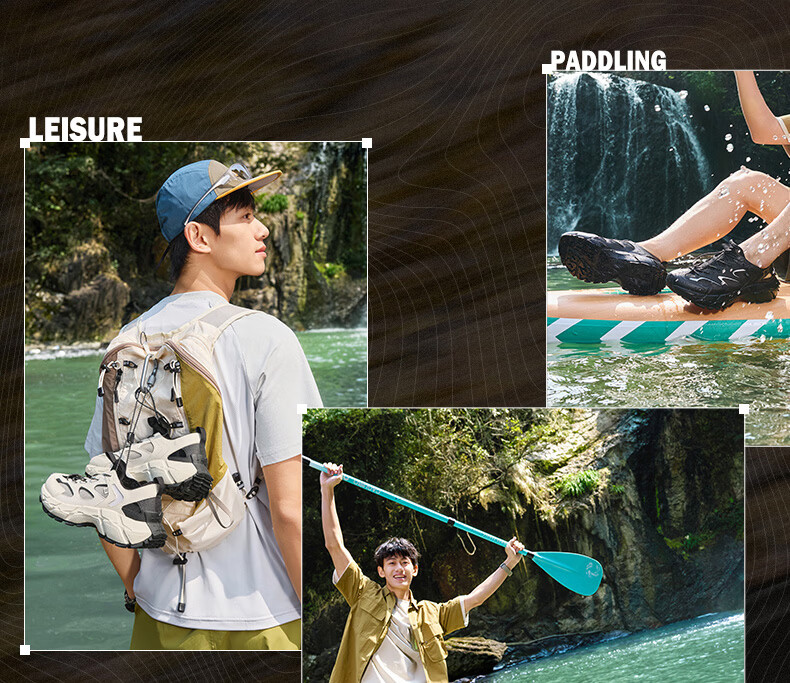 361° Men's Summer Sports Sandals Outdoor Beach Casual Soft Sole Water Hiking Shoes 672626766-3 3