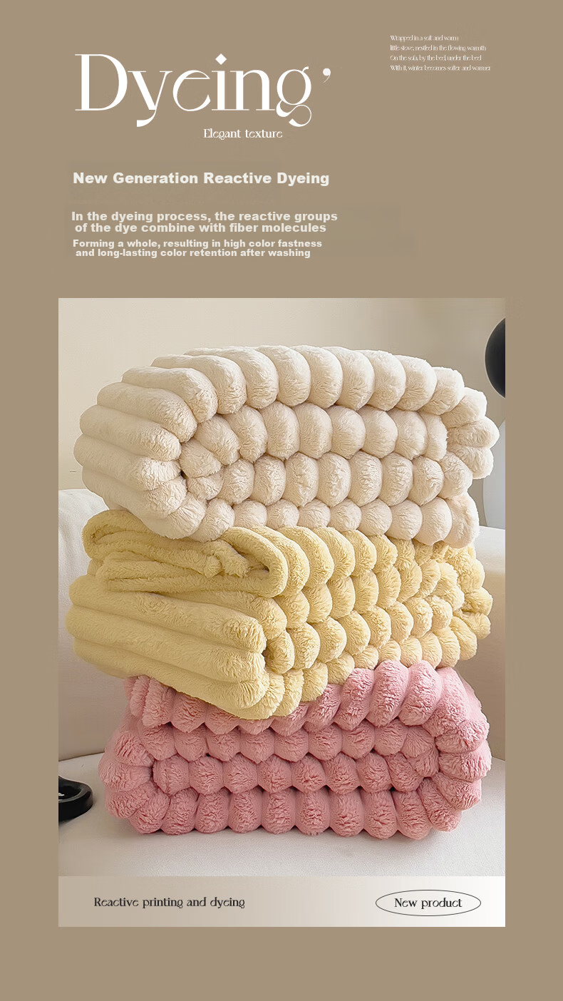 Yalu Thickened Rabbit Plush Blanket Nap Blanket Quilt Air Conditioning Blanket Cover Blanket 150*200cm Cream White 18