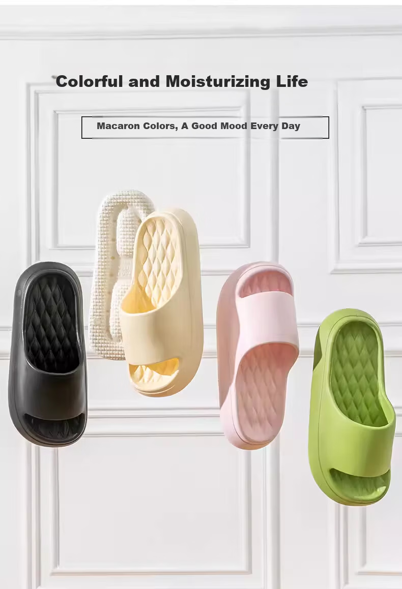 Qiumuxi Men's Thick-Soled EVA Slippers Outdoor Non-Slip Home Casual High-Value Women's Sandals Couples Soft-Feel Slippers 7