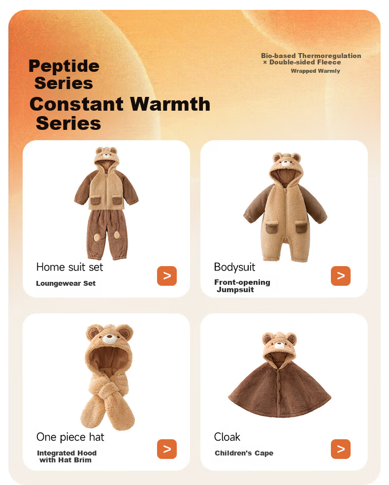 Betis Children's Winter Fleece Pajama Set Thickened Cotton-Padded Warm Homewear for Boys and Girls 1