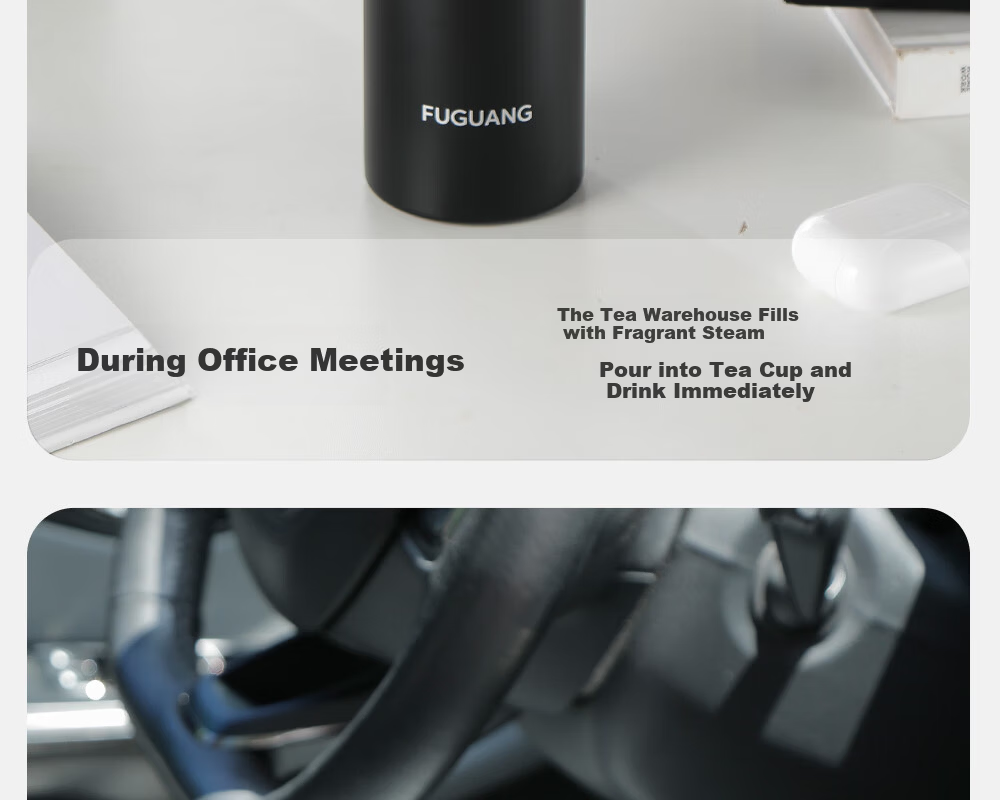 Fuguang Insulated Tea Separation Tumbler 316L Stainless Steel Water Bottle High-End Office Cup Gift for Men and Women 6