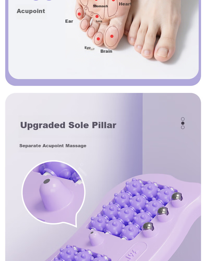 361° Foot Massager Roller Acupressure Foot Massage Board Reflexology Bead Foot Therapy Scraper for Home Use 9