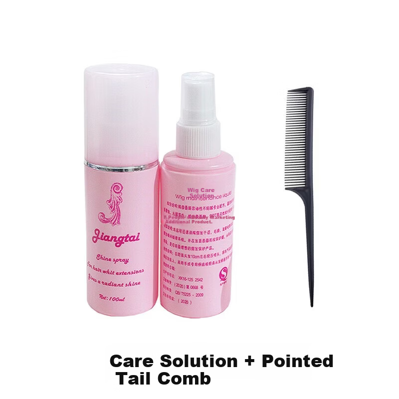 BQI Wig Hair Clip Accessory Care Set with Small Steel Comb and Care Solution - 1 Piece Free Gift