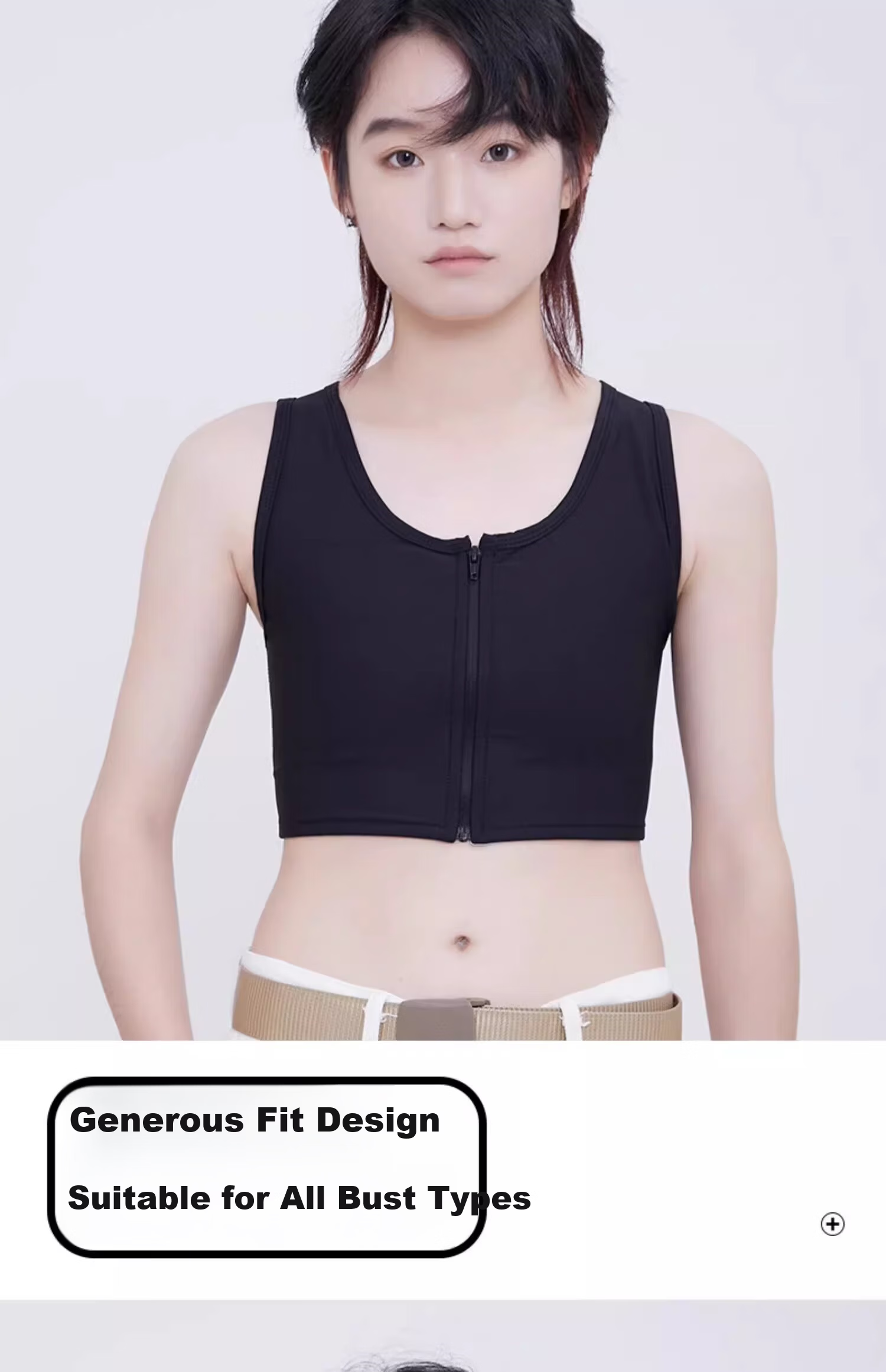 Caramella Chest Binding Bra Large Bust Minimizer Les Style Flat Chest Shaping Anti-Shock Vest Cosplay Sports Bra for Women 6