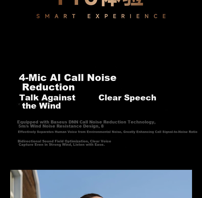 Baseus MC1 Pro AI Translation Bluetooth Earphones [Celebrity Edition] Clip-On Open-Ear Sports Call Noise-Cancelling Bone Conduction for Huawei and Apple Phones 24
