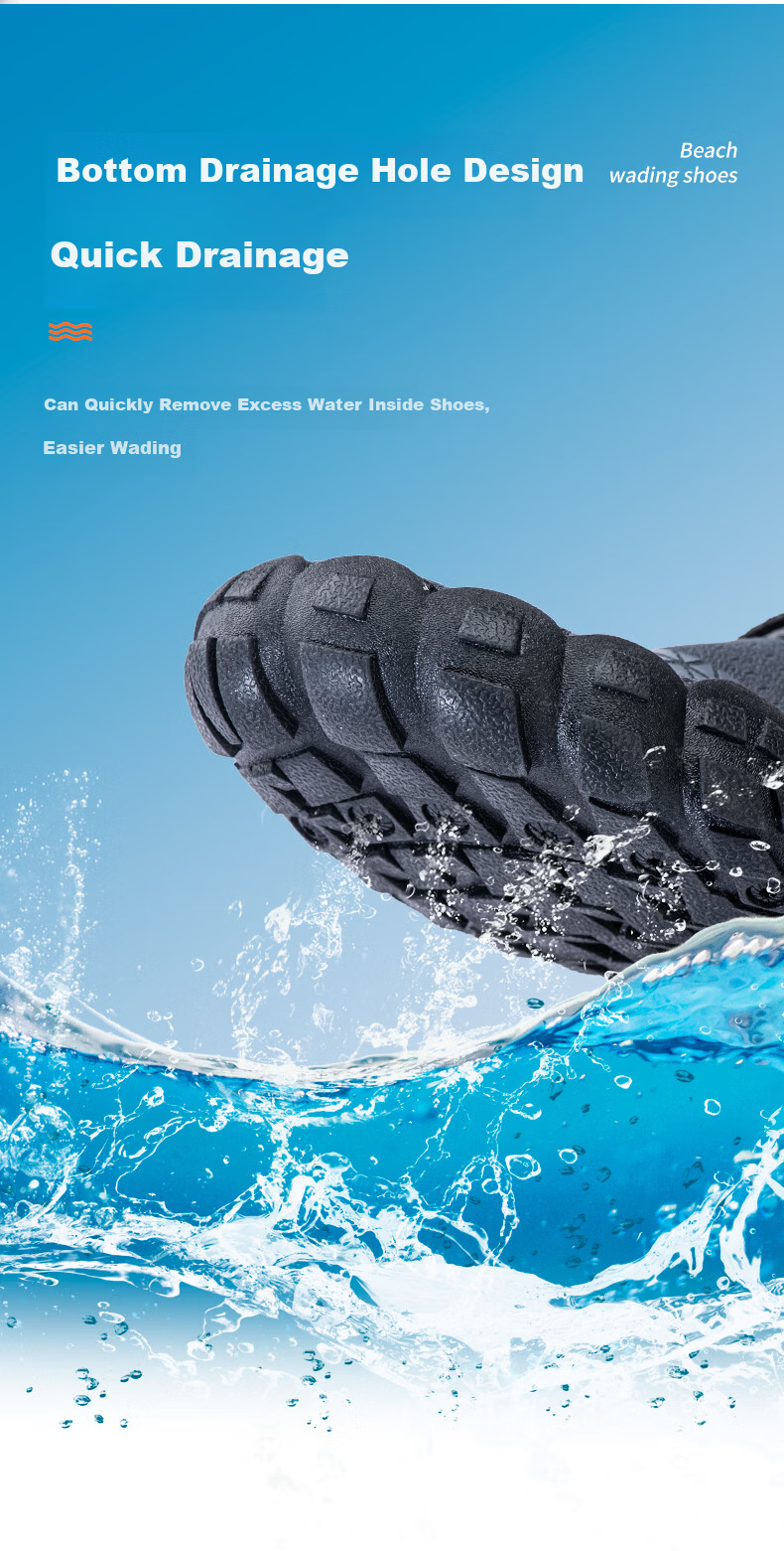 Naturehike Men's Beach Water Shoes Women's Outdoor Rafting Sandals Quick-Dry Abrasion-Resistant Cut-Resistant Diving Tide-Pooling Shoes 6
