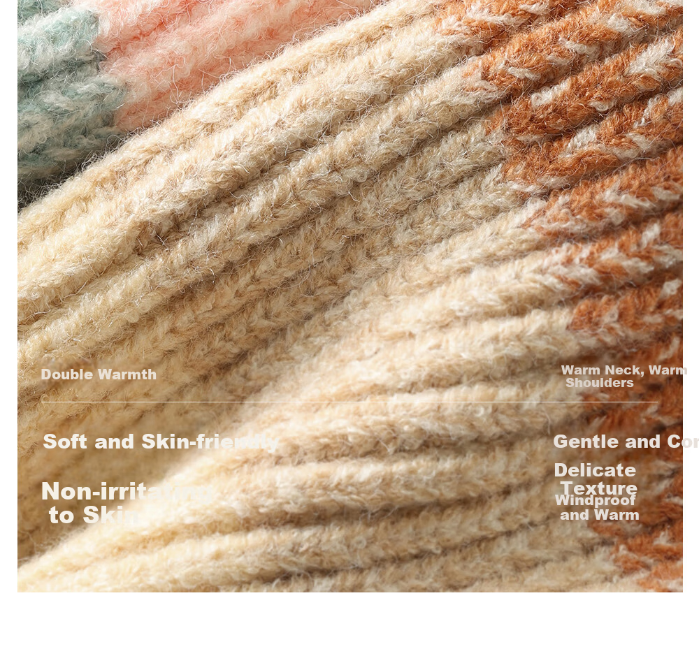Beitais Children's Scarf 2025 New Boys Girls Outdoor Autumn Winter Windproof Warm Baby Knitted Scarf 8
