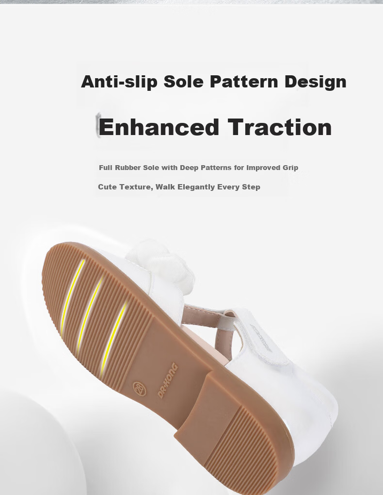 DR·KONG Full Contact Summer Breathable Princess Sandals for Girls 2S10A2106AW White Size 30 3