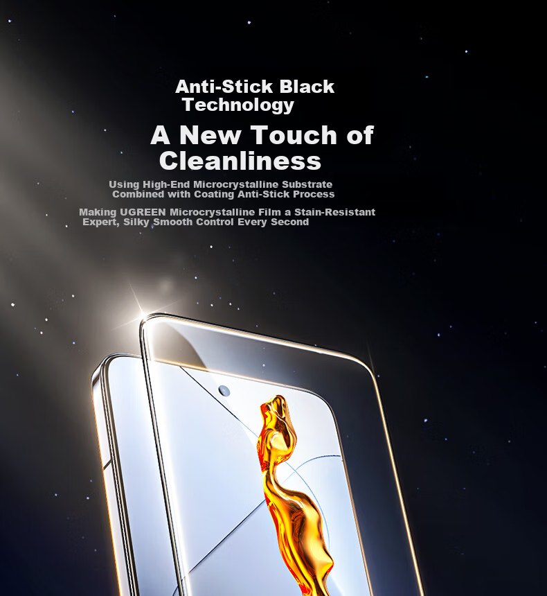 UGREEN Tempered Glass Screen Protector for Huawei Mate70, Anti-Blue Light, Full Coverage Protective Film for Mate70 Smartphone, Anti-Fingerprint, HD Clear, Shatterproof 55834 19