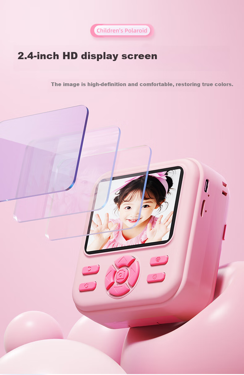 Yisirui Kids Camera Toy Birthday Gift for Ages 7-14 Printable Color Photos Instant Camera for Girls Ages 6-12 9