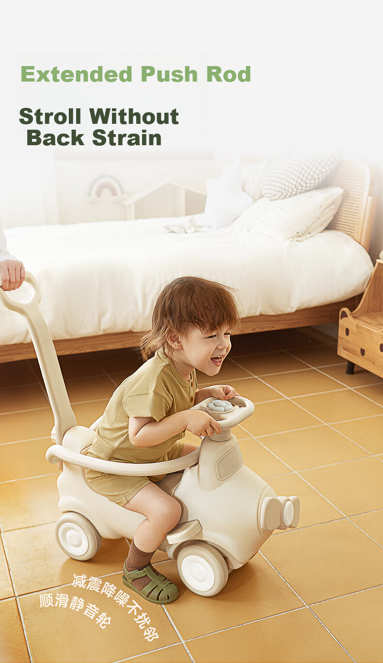 BG-BABYGO Aviator Rocking Horse Bouncer Baby Ride-On Car Toddler Wooden Horse Toy Birthday Gift First Birthday Present Rocker Car 15
