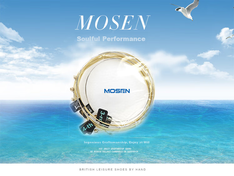 MOSEN MS-11P Folk Guitar Strings, Phosphor Bronze Guitar Strings, 8-Pack 6