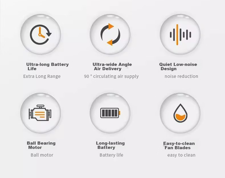 Wulang Machinery Wireless Long-Lasting Lithium Battery High-Power Rechargeable Outdoor Portable Stall Cooling Fan 8