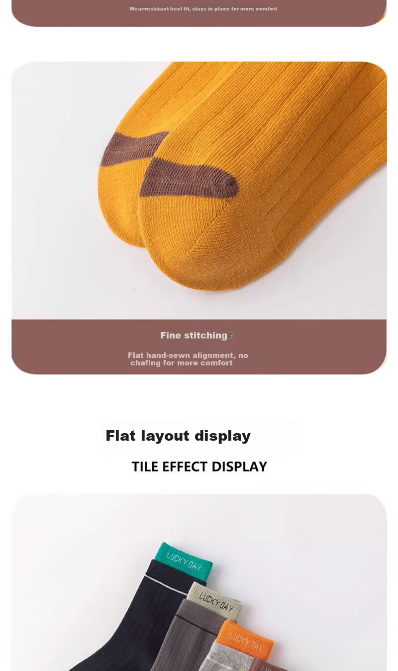 Mianmanman Kids Mid-Calf Socks Pure Cotton Antibacterial Mite-Resistant Boys and Girls Student Cotton Socks Spring Autumn 6 Pairs Pack 6