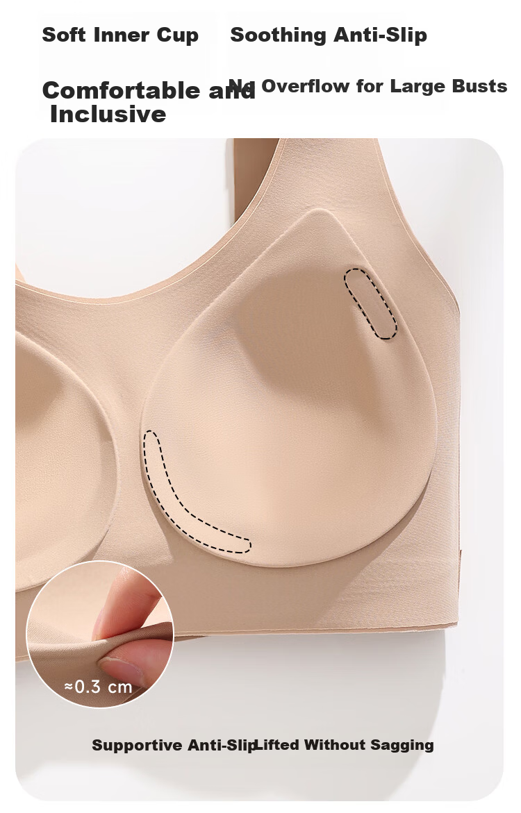 GRACEWELL [Lift And Support to Prevent Sagging] Thin Large-Bust Minimizer Women's Underwear, Seamless Foundation Bra, Side Support Brassiere 11