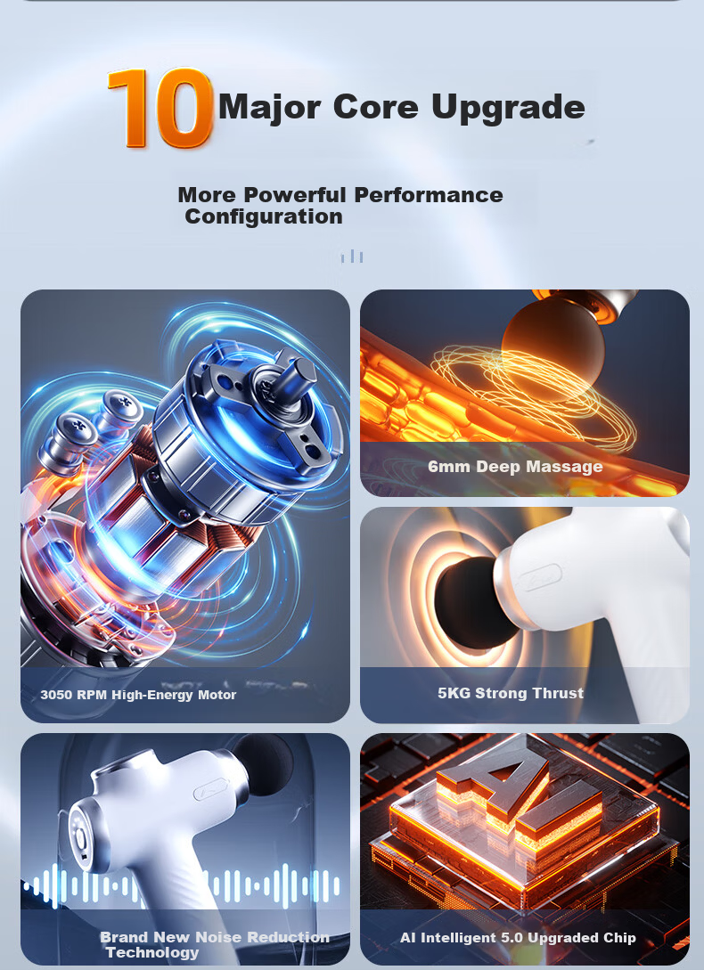 LI-NING Fascia Gun Massager Shoulder Neck Waist Back Massager Professional Mini Portable Fitness Muscle Relaxation Gift for Parents Mother's Day Spring Festival Valentine's Day Qixi Festival for Men a 4