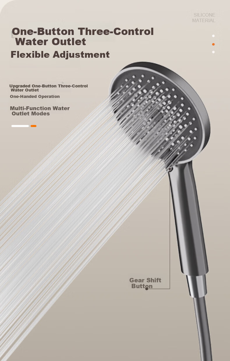 Jingmi Premium Shower Set Brass Body Faucet High-Pressure Shower Head Bathroom Shower System 8