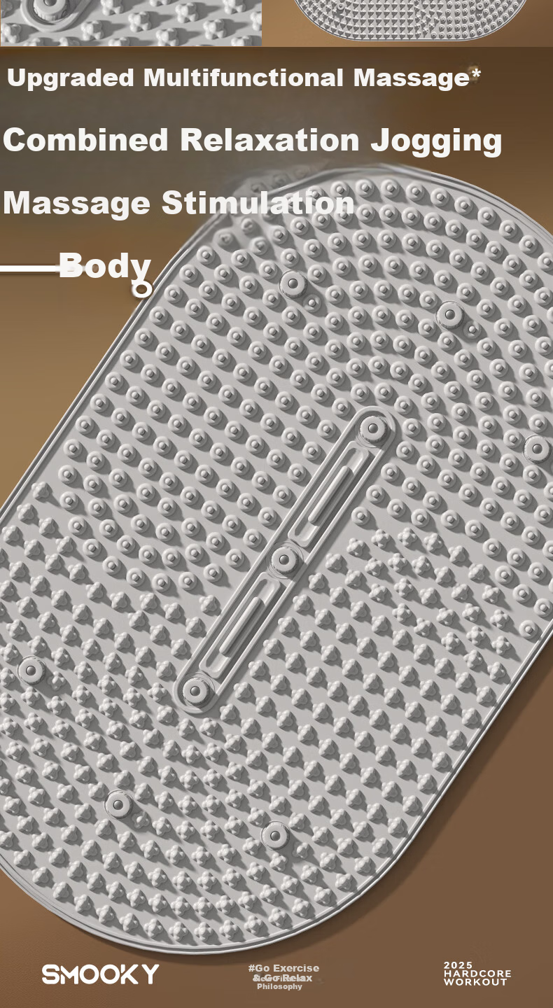 SMOOKY Silicone Massage Pad, Ultra-Slow Running Foot Sole Massager, In-Place Foot Stepping Acupoint Stimulator, Toe Board, Cherry Blossom Pink 4