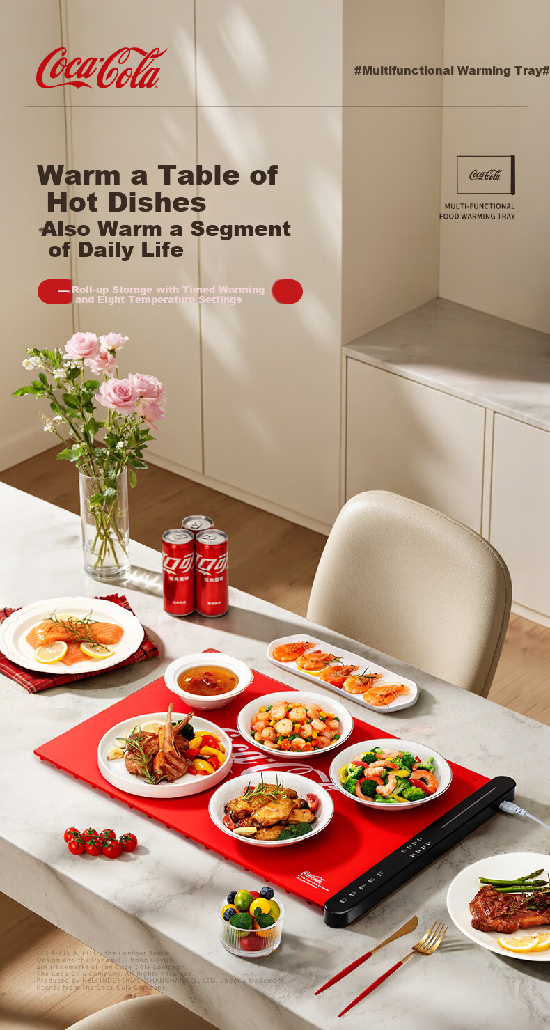Coca-Cola Flexible Foldable Multifunctional Household Global Rapid Heating Table Warmer Mat Food Heating and Insulation Board 1