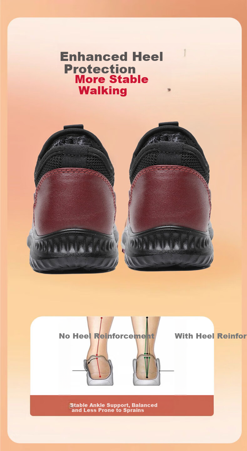 Anglerfish Old Beijing Women's Cloth Shoes Cotton Shoes Winter Warm Fleece Thickened Cotton Boots Casual Mom Shoes A8005 Red 35 6