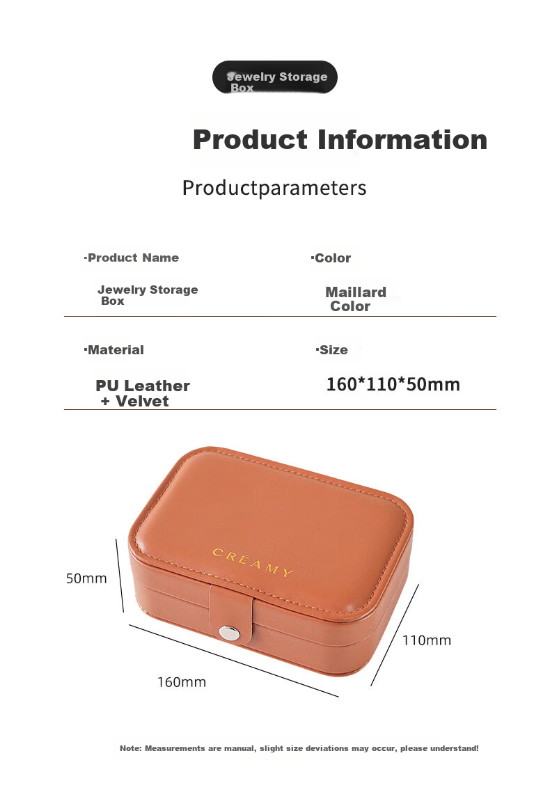 40,000 Kilometers High-End Exquisite Jewelry Box for Earrings, Studs, Rings, Necklaces, Gold Portable Accessory Organizer 8