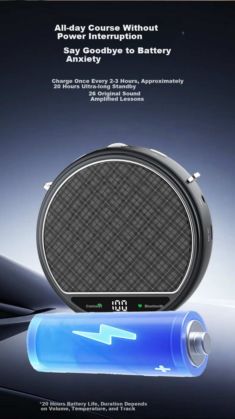 ALittleFlower Super Loud Volume Wireless Clip-on Microphone Teacher's Amplifier Noise-Canceling Anti-Howling Portable Outdoor Tour Guide Speaker 3