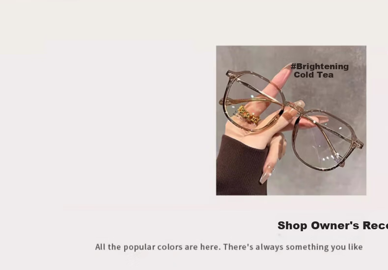 Mumujian Fashion Large Frame Blue Light Blocking Reading Glasses for Women Ultra-Light Stylish Cool Tea Color Premium Presbyopic Glasses 5