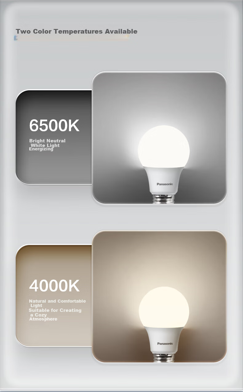 Panasonic LED Bulb Energy-Saving E27 Large Screw Base Household Commercial High Power Bright 15W 4000K 3