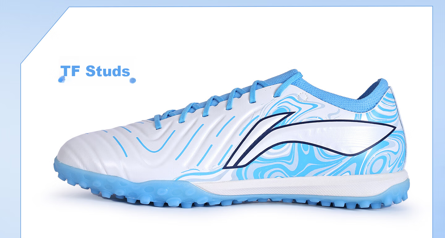 Li-Ning Men's Football Shoes TF Turf Studs Adult Youth Student Professional Training Competition Sports Non-Slip Breathable Cleats Size 42 33