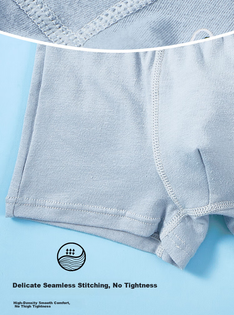 LangSha Children's Underwear, Boys' Underwear, Youth Boxer Briefs, Modal Seamless Four-Corner Underwear, 3-Pack, Size 120 6