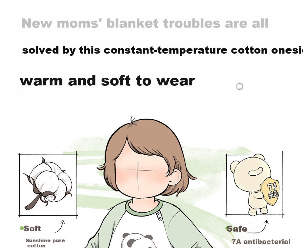 Betis Children's Pajamas Autumn Winter New Baby Pure Cotton Stomach Protection Boys Girls Quilted Homewear Jumpsuit Set 3