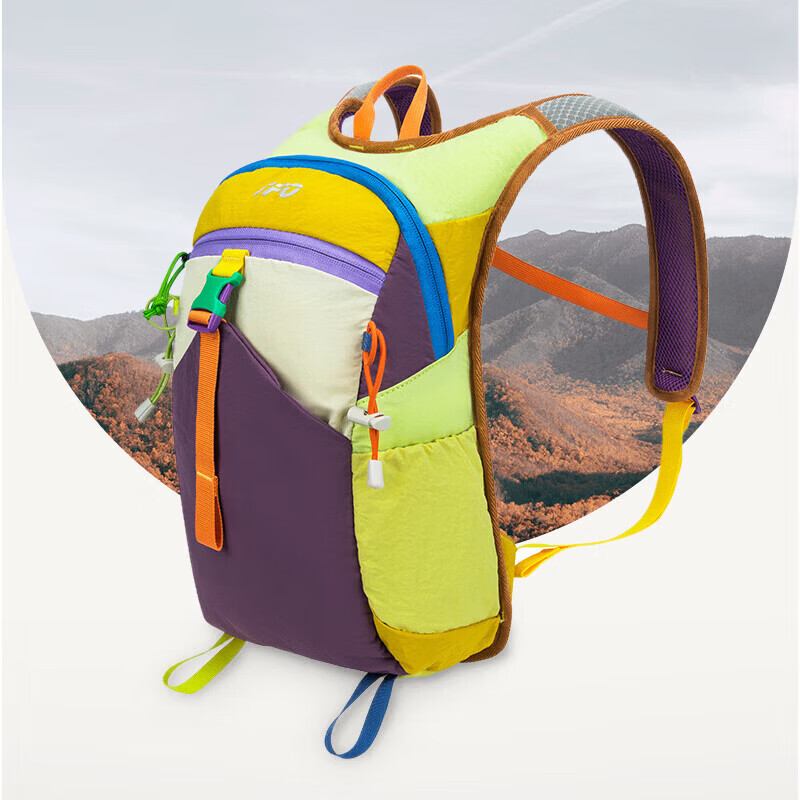 TFO 6th Generation Kids Outdoor Backpack Lightweight Travel School Bag Double Shoulder A9202515 Colorful 10L