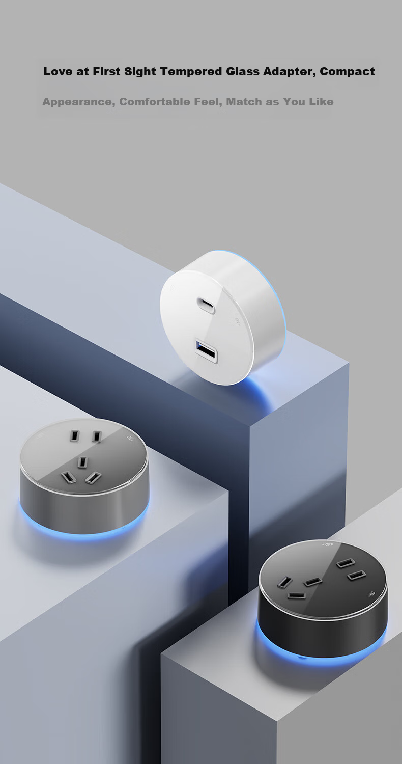 CHIGO Track Socket Tempered Glass Oil-Resistant Kitchen Power Rail Socket Surface Mounted Wall-Mounted Movable Sliding Rail Socket 50cm + 3 Three-Prong Outlets Silver Gray 16