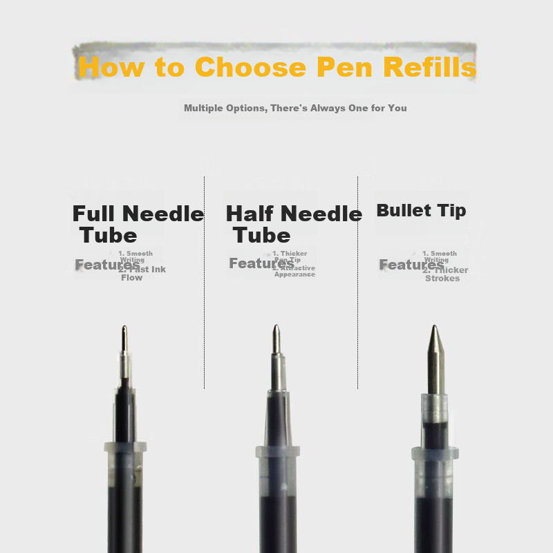 M&G Heat Erasable Gel Pen Refills 0.5mm Black 20pcs/Box AKR67K01A 1