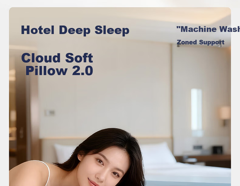 Mercury Home Textile Memory Fiber Antibacterial Mite-Resistant 100S Cotton Class A Neck Support Machine Washable Pillow Core Pair 48×74cm 1