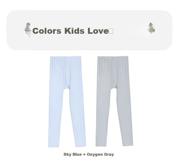 Hodohome Kids Thermal Modal Antibacterial Leggings for Girls, Class A, Cotton Fleece Pants, 2-Pack, Sizes 170/130 13