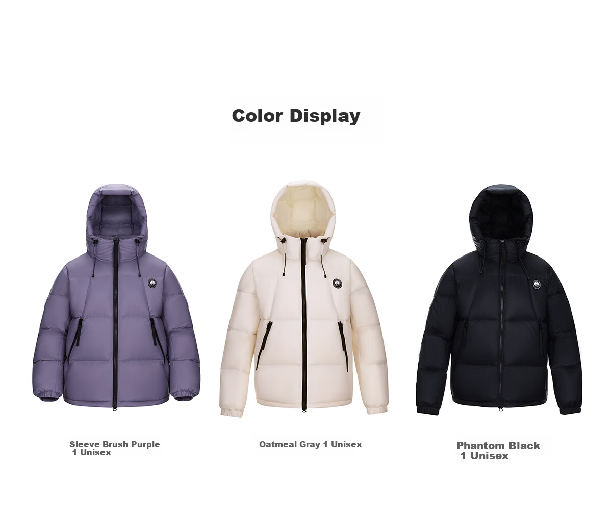 Panda Camel [Warm Pupu] Down Jacket Autumn Winter Ski Mountaineering Thickened Coat 9619X5 Phantom Black, XL 32