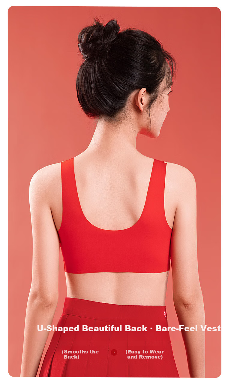 FitonTon Girls' Red Lunar New Year Underwear Set Gift Box 2025 Year of the Horse Children's Adolescent Bra Vest Age 12 10