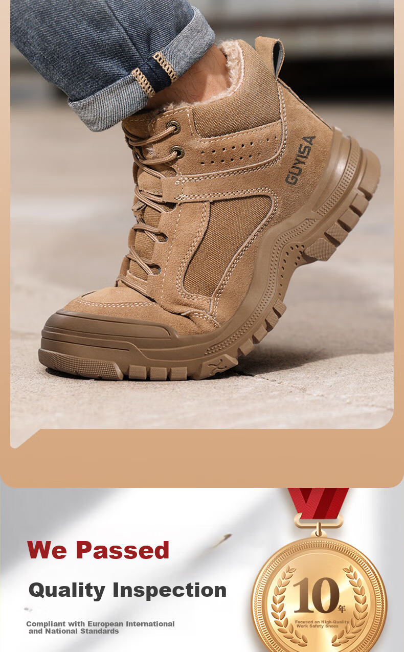 JUNBU Men's Steel Toe Safety Shoes Anti-Smash Anti-Puncture Lightweight Comfortable Durable Work Site Safety Shoes 3115L Size 45 11
