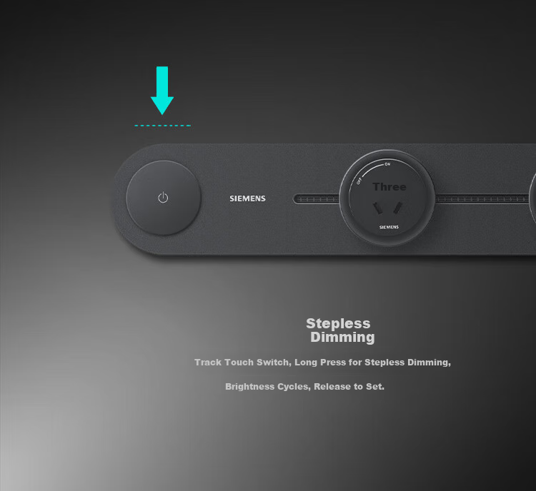 SIEMENS Flagship 8000W Track Socket Surface Mounted with Master Control Track Power Strip Gray 80cm + 4 Five-Hole Modules 14