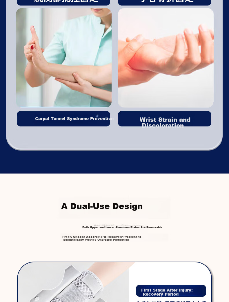 Olera Summer Wrist Joint Support Brace Carpal Tunnel Wristband Medical Wrist Fracture Sprain Ligament Injury Protector 2