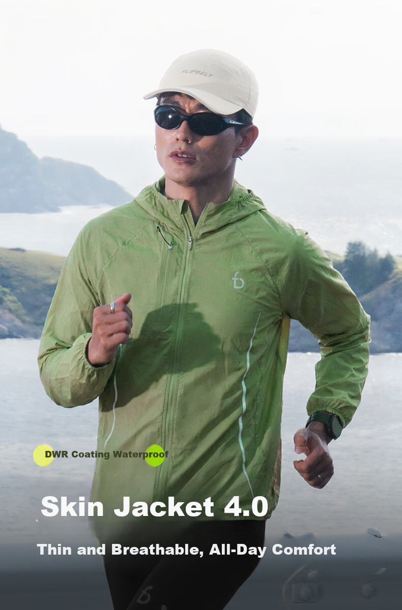 Feibit [Skin Jacket 2.0] Women's Original Yarn Sun Protection Jacket Running Breathable Lightweight Outdoor Sports Waterproof Morning Mist Gray L 1
