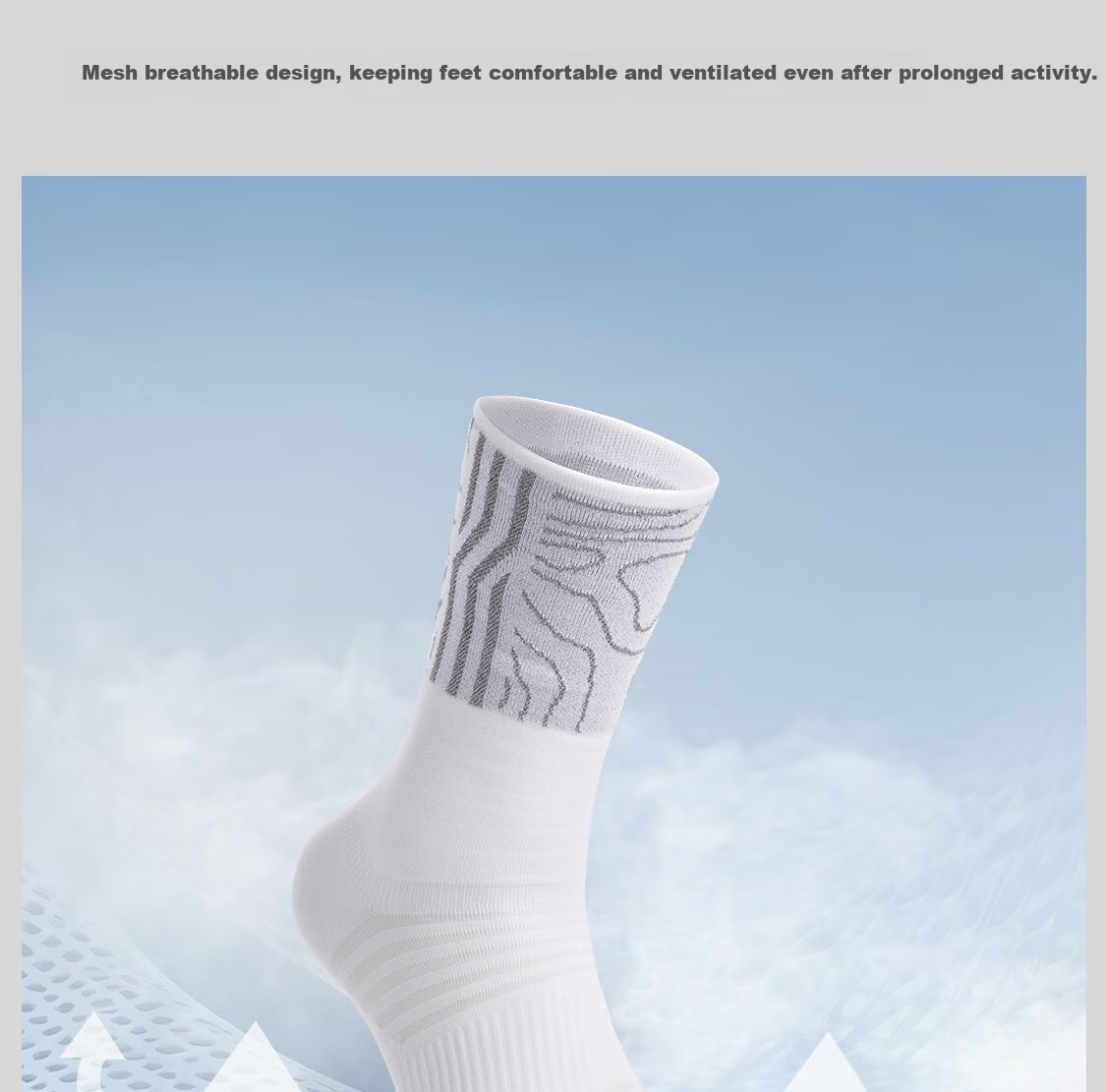 Keep Reflective Sports Socks Antibacterial Odor-Resistant Breathable Non-Slip Basketball Running Socks Unisex Badminton Green M 9