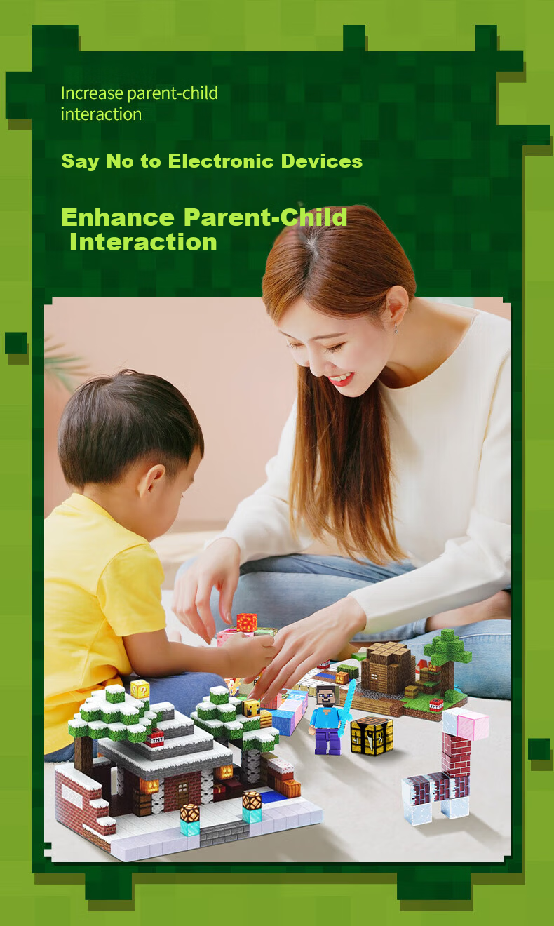 Gaozhile Minecraft Magnetic Blocks Magnetic Building Toys Educational Toys for Kids Boys Girls Birthday Gifts Ages 3-6-12 3