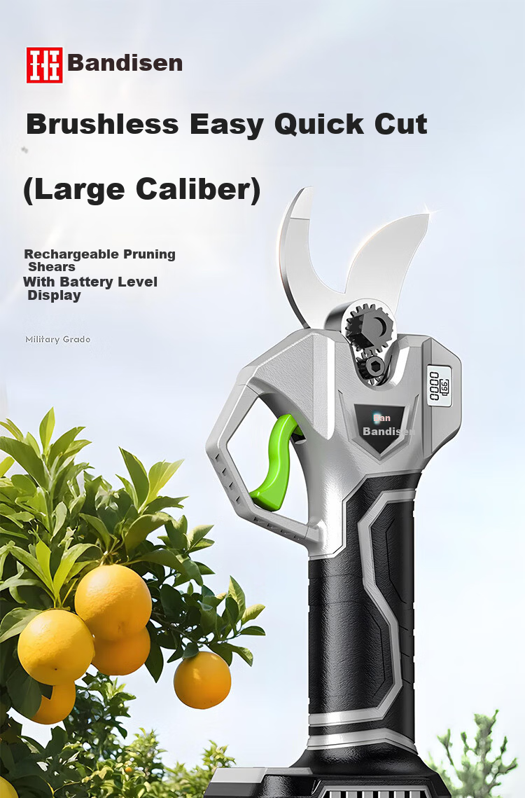 Bandison 21V Electric Pruning Shears High-Power Lithium Battery Garden Tree Branch Cutter Gardening Pruner 1