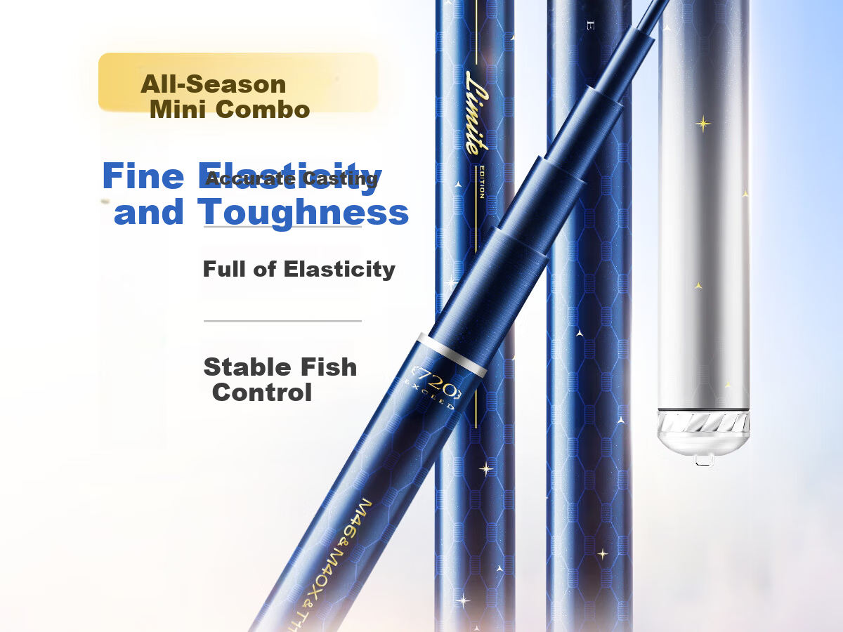 Handing Excellence Small Composite Fishing Rod Ultra-Light Hard Carbon Hand Pole 9m 5