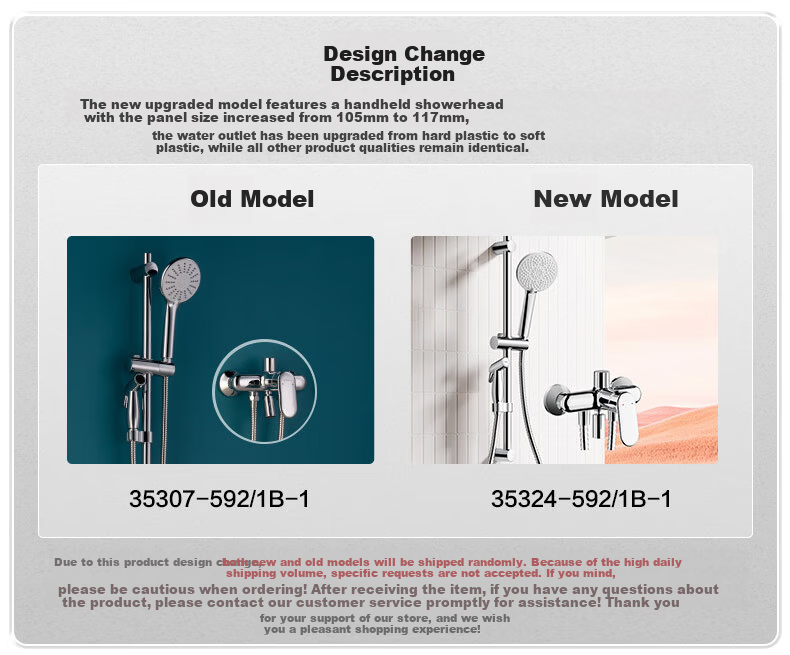 JOMOO Bright Silver Integrated Lifting Silicone Descaling Three-Function Split Shower Set Spray Gun Model 35324-592/1B-1 4