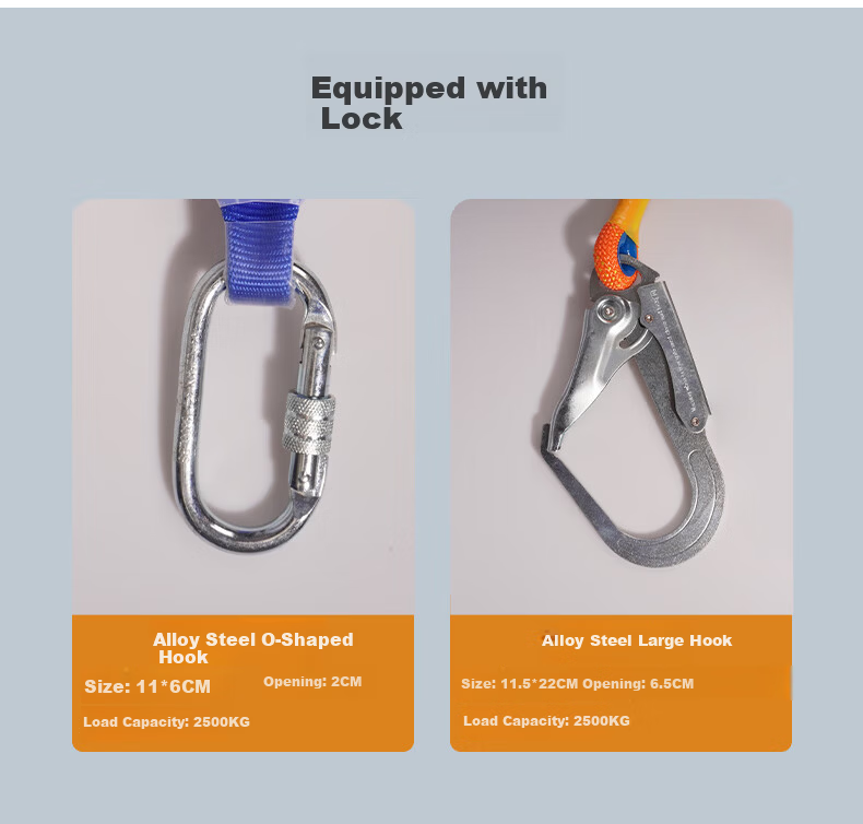 Leyoubaiyi Five-Point Safety Harness High-Altitude Work Safety Rope National Standard Double Large Hooks 2m 11